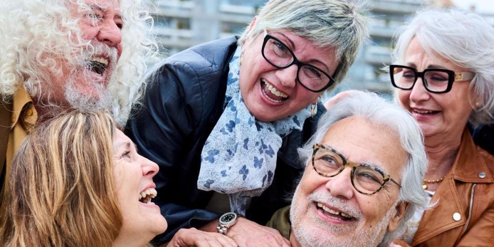 plezier makende vrienden of familie 