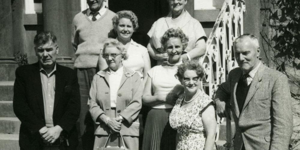 zwart wit familiefoto