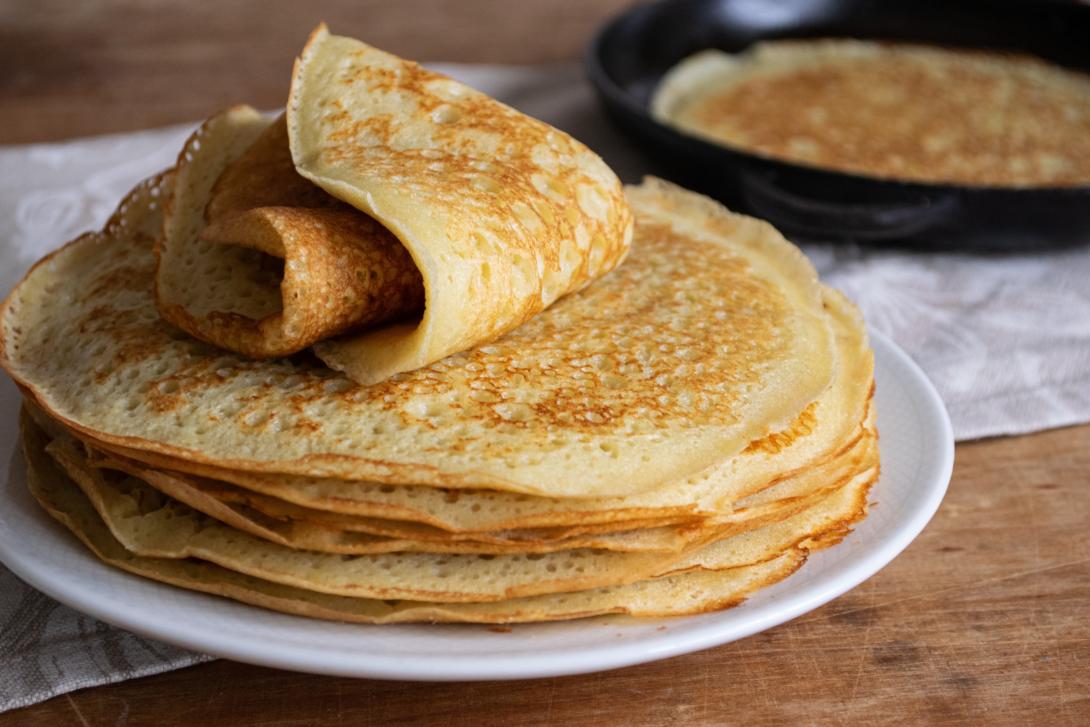Pannenkoeken op een bord