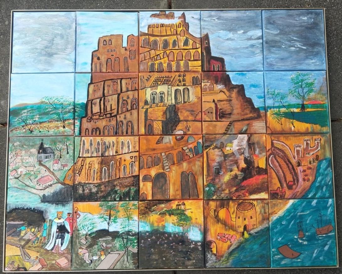 Herschildering van Toren van Babel